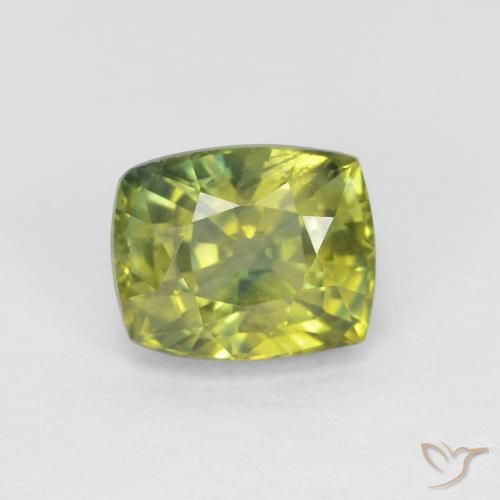Safira Medium Light Green Natural 0.98ct, Almofada, VVS-VS