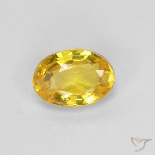 Safira Dourado Natural 0.49ct, oval, VVS