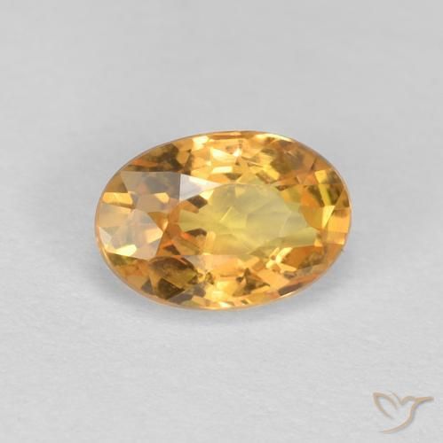 Safira Laranja-Ouro Natural 0.65ct, oval, VVS