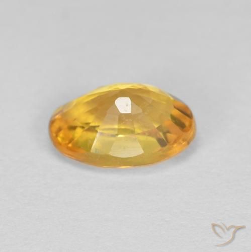 Safira Laranja-Ouro Natural 0.65ct, oval, VVS