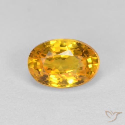 0.70ct Natural Dourado Escuro Safira, oval, VVS