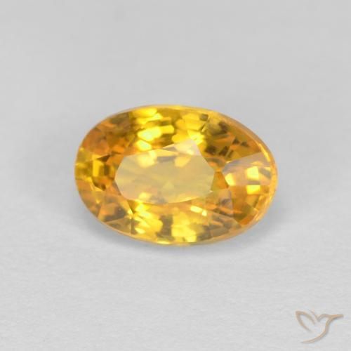 Safira Dourado Escuro Natural 0.70ct, oval, VVS