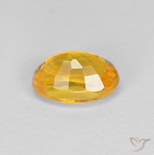 Safira Dourado Escuro Natural 0.70ct, oval, VVS