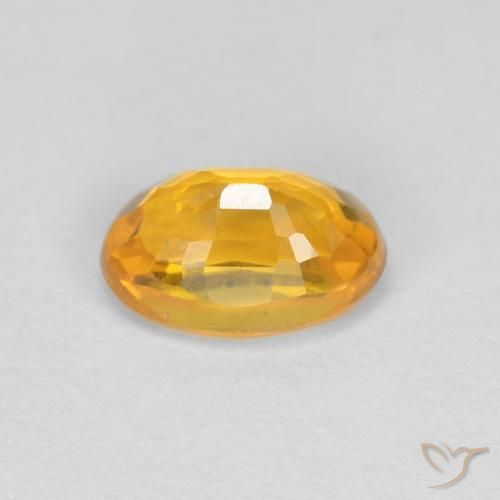 Safira Laranja Dourada Natural 0.66ct, oval, VVS