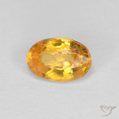 0.55ct Natural Laranja Dourado Profundo Safira, oval, VVS