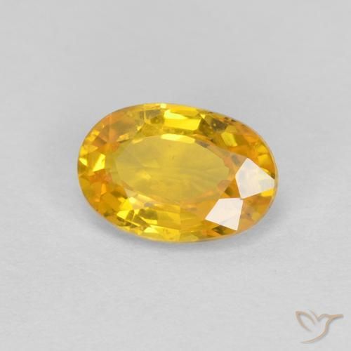 Safira Dourado Natural 0.60ct, oval, VS