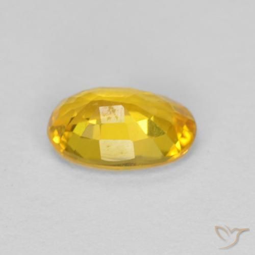 Safira Dourado Natural 0.60ct, oval, VS