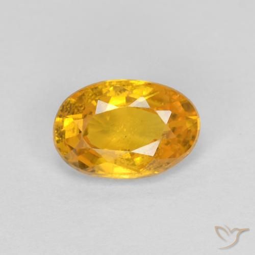 0.56ct Natural Dourado Escuro Safira, oval, VS-SI