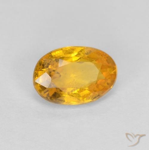 Safira Dourado Escuro Natural 0.56ct, oval, VS-SI