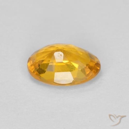 Safira Dourado Escuro Natural 0.56ct, oval, VS-SI