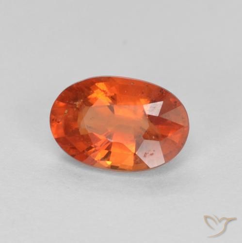 Safira vermelho intenso Natural 0.66ct, oval, VS