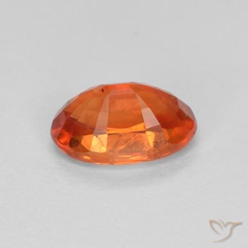 Safira vermelho intenso Natural 0.66ct, oval, VS