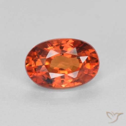 0.76ct Natural vermelho médio Safira, oval, VS-SI