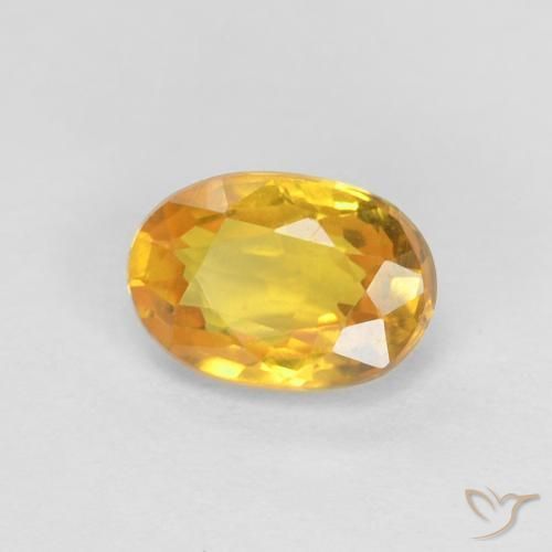 Safira Dourado Natural 0.60ct, oval, VVS
