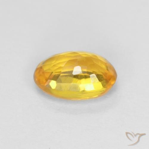 Safira Dourado Natural 0.60ct, oval, VVS