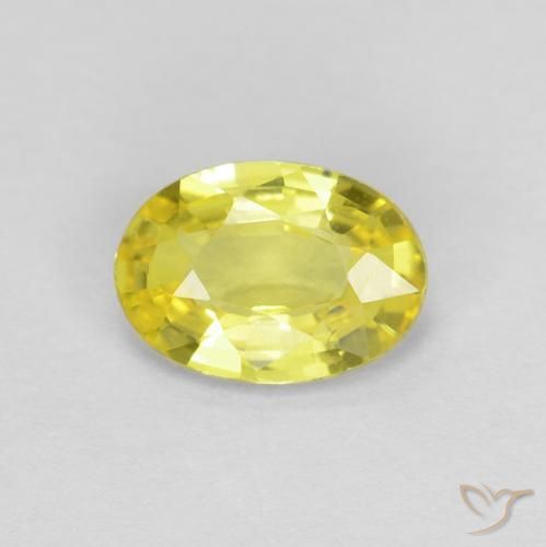 0.49ct Natural amarelo médio Safira, oval, VVS