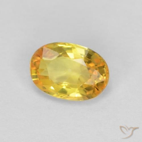 Safira Dourado Natural 0.57ct, oval, VS