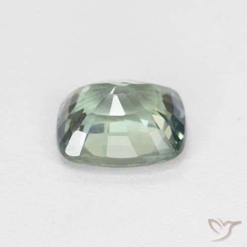 Safira Médio Azul Verde Natural 0.93ct, Almofada, VVS