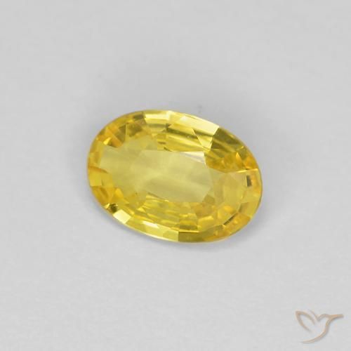 Safira Amarelo Toscana Natural 0.43ct, oval, VVS