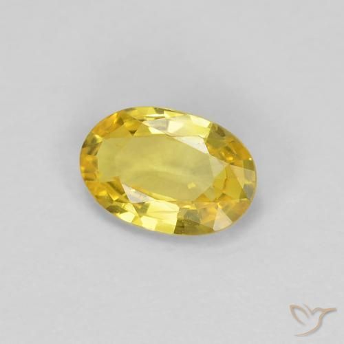 Safira Amarelo Toscana Natural 0.48ct, oval, VVS-VS