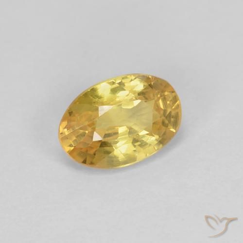 Safira Amarelo Toscana Natural 0.65ct, oval, VVS-VS
