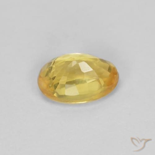 Safira Amarelo Toscana Natural 0.65ct, oval, VVS-VS