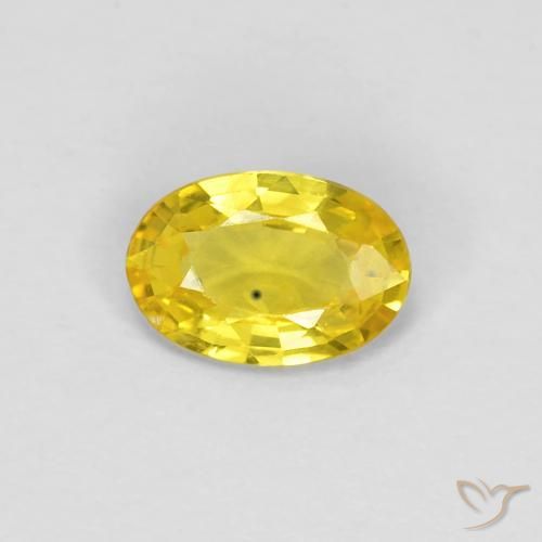 0.43ct Natural ouro amarelado Safira, oval, VVS-VS