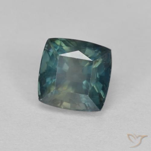 Safira Cerceta Natural 1.21ct, Almofada, VS
