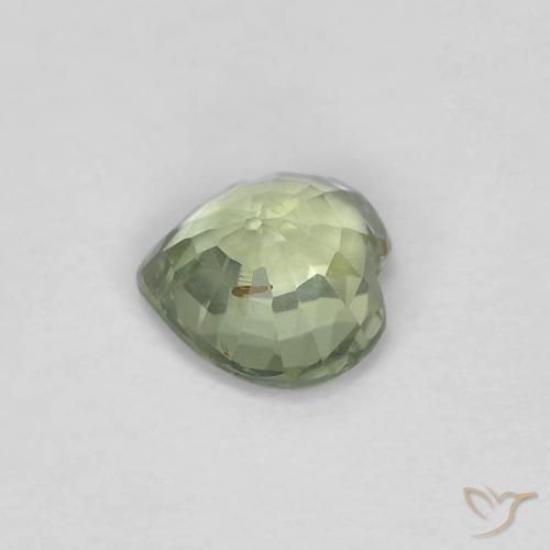 Safira Luz verde Natural 0.48ct, Coração, VS