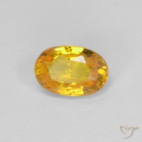 Safira Dourado Natural 0.68ct, oval, VVS