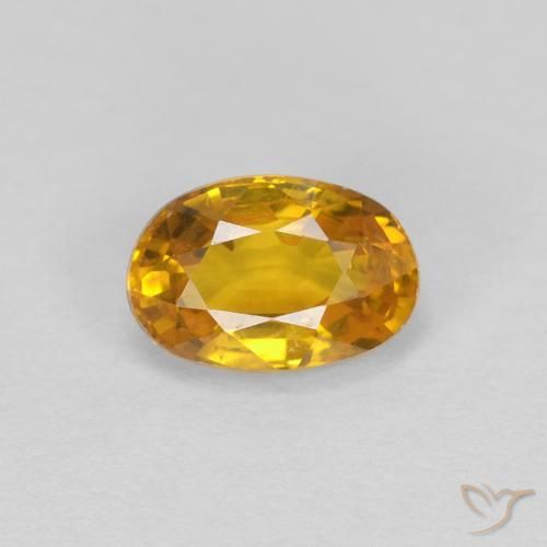 0.71ct Natural Dourado Escuro Safira, oval, VVS