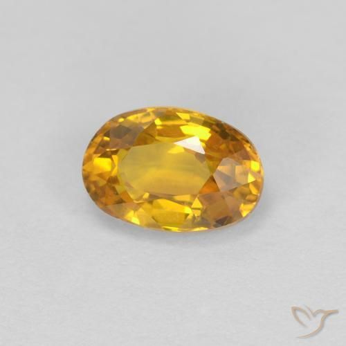 Safira Dourado Escuro Natural 0.71ct, oval, VVS