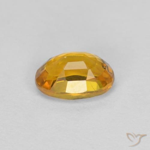 Safira Dourado Escuro Natural 0.71ct, oval, VVS