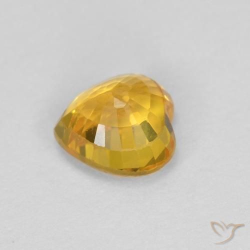 Safira Dourado Natural 0.52ct, Coração, VS
