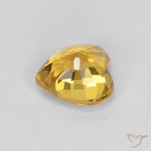 Safira Laranja Dourada Natural 0.53ct, Coração, VVS