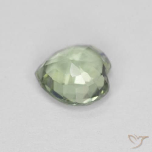 Safira Luz verde Natural 0.42ct, Coração, VVS