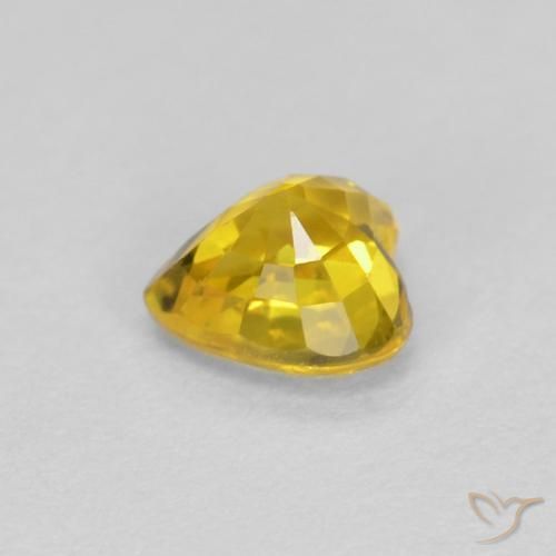 Safira Dourado Natural 0.44ct, Coração, VVS