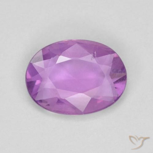 0.65ct Natural Roxo rosado médio Safira, oval, VVS-VS