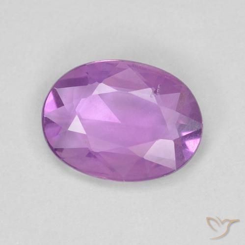 Safira Roxo rosado médio Natural 0.65ct, oval, VVS-VS