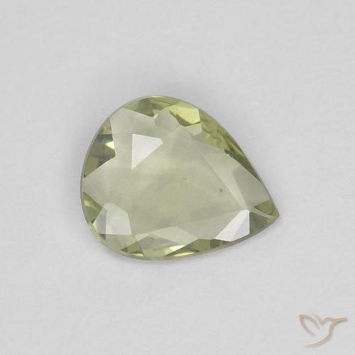 0.34ct Natural verde quente Safira, Formato de pêra, VVS-VS