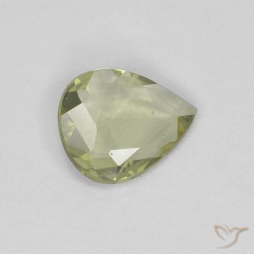 Safira verde quente Natural 0.34ct, Formato de pêra, VVS-VS