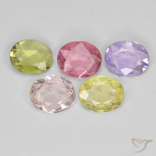 Pedras preciosas de Safira Multicolorido natural de 2.42 ct, oval, VVS-VS