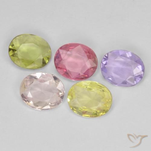Pedras preciosas de Safira Multicolorido natural de 2.42 ct, oval, VVS-VS
