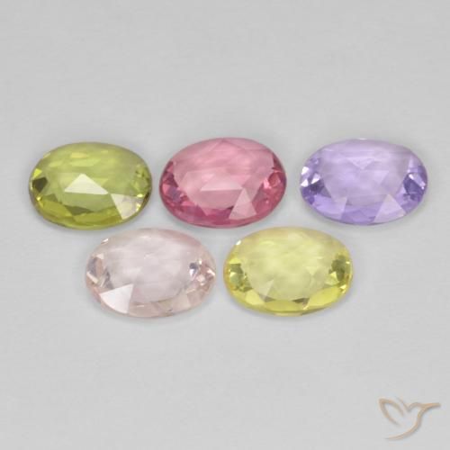 Pedras preciosas de Safira Multicolorido natural de 2.42 ct, oval, VVS-VS
