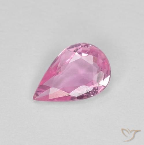 Safira Rosa quente Natural 0.35ct, Formato de pêra, VVS