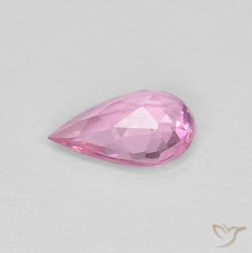 Safira Rosa quente Natural 0.35ct, Formato de pêra, VVS