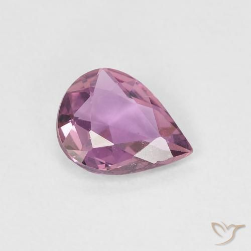 Safira Medium Dark-Purple Natural 0.48ct, Formato de pêra, VVS-VS