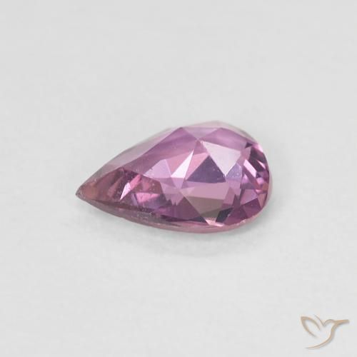 Safira Medium Dark-Purple Natural 0.48ct, Formato de pêra, VVS-VS