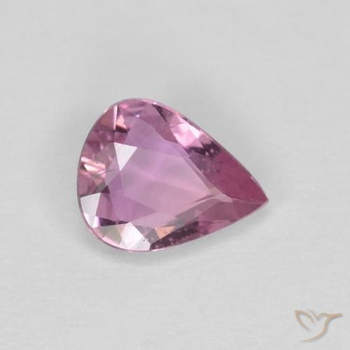 0.47ct Natural roxo médio Safira, Formato de pêra, VS