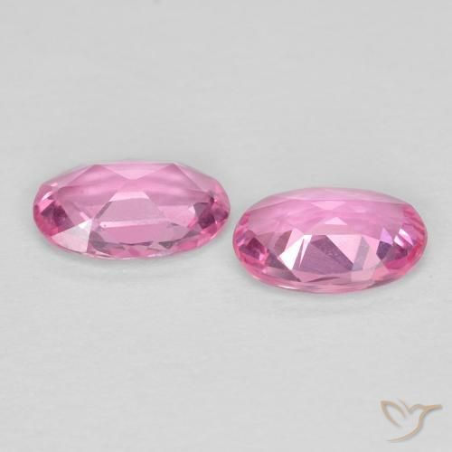 Pedras preciosas de Safira Rosa Intenso natural de 0.80 ct, oval, VVS